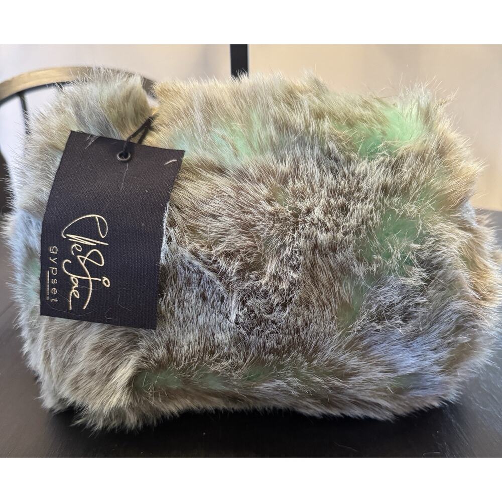 NWT Elle & Jae Gypset Faux Fur Flap Shoulder Bag - Picture 6 of 10